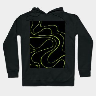 Ebb and Flow 2 in Lime Green and Black Hoodie